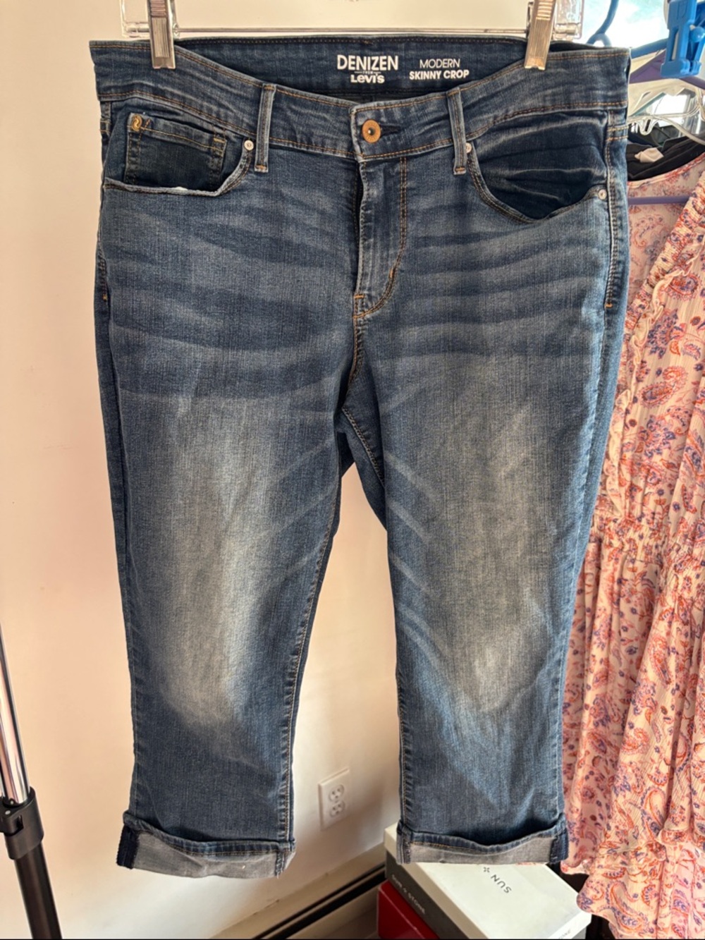 Denizen from Levi's Dark Wash Cropped Skinny Jeans